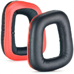 1 Pair Ear Pads Replacement Headset Ear Cups Compatible For Logitech G35 G930 G430 F450 G331 G231 G431 Earmuffs Black and red PU Item No. 23A27  |   Earphones Accessories Earphones & Speakers Black & red PU + Item No. 23A27