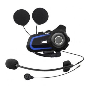 1 set Motorcycle Helmet Bluetooth-compatible Headset S2 Double Intercom Headphones Hands-free blue  |   Sports Headphones Earphones & Speakers Blue