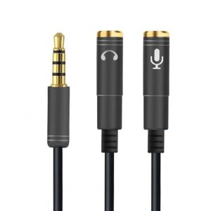 2 in 1 3.5mm Headphone Audio Y Splitter  |   Earphones Accessories Earphones & Speakers Black