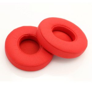 2pcs Replacement Ear Pads Sponges Earmuffs Compatible For Monster Beats Solo 2.0 Wire-controlled Earphones red  |   Earphones Accessories Earphones & Speakers Earphones Accessories