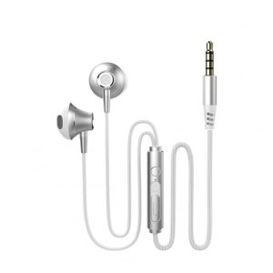 3.5mm Earbuds Stereo Earphone In-ear Music Headphones Hifi Bass Headset With Microphone Mobile Phone Universal silver  |   Wired Earphones Earphones & Speakers Silver