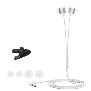 3.5mm Earphone 90 Degrees Elbow Plug-in Volume Wire Control Gaming Headset In-ear Subwoofer Music Earbuds White  |   Wired Earphones Earphones & Speakers White