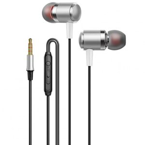 3.5mm in Ear Headset Bass Music Earphones Wire-controlled Smart Calling Headphones with Microphone for Android V2 Silver  |   Wired Earphones Earphones & Speakers Silver