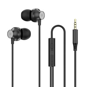 3.5mm In-ear Wire-controlled Earphone Copper Driver Hifi Subwoofer Music Headset Comfortable Sport Headphones black  |   Wired Earphones Earphones & Speakers Black