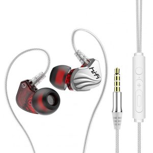 3.5mm Sports Earphones In-ear Wired Gaming Earbuds Stereo Music Headphone For Computer Phones Tablets Silver Red (3.5mm)  |   Wired Earphones Earphones & Speakers Silver Red (3.5mm)