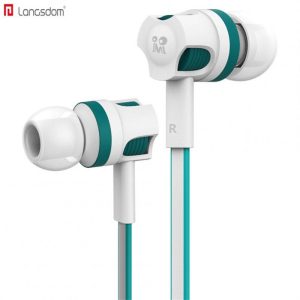 3.5mm Stereo Gaming Headset Volume Control Noise Canceling Sport Headphones Compatible For Langsdom Jm26 white cyan  |   Wired Earphones Earphones & Speakers White cyan