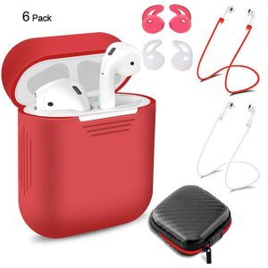 6 Pcs/Set Protective Cover for AirPods Red  |   Earphones Accessories Earphones & Speakers Earphones Accessories