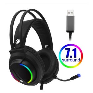 7.1 Head-mounted Headphones Surround Sound Usb 3.5 Mm with Cable and Optical Rgb for Tablet / Pc /xbox / Ps4  7.1usb interface  |   Gaming Headsets Earphones & Speakers 7.1usb interface