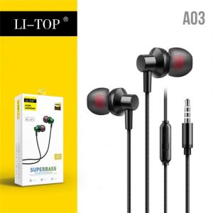 A03 Wired Headset With Microphone Excellent Stereo No-delay In-ear Headphone Earbuds black  |   Wired Earphones Earphones & Speakers Black