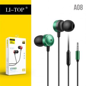 A08 In-ear Wired Headset Hifi Bass Tuning Calling Music Headphone Wire-controlled Microphone Gaming Earplugs green  |   Wired Earphones Earphones & Speakers Green