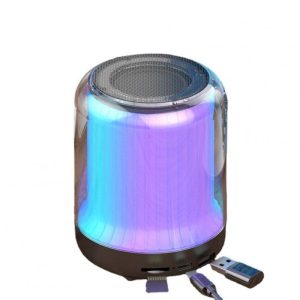 A22 Wireless Bluetooth-compatible Speaker Colorful Light Car Home Portable Mini Small Audio Subwoofer Black  |   Stereo Speakers Earphones & Speakers Black