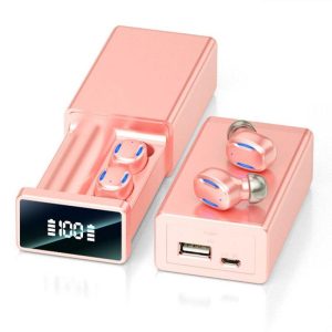 A22 Wireless Earbuds Noise Canceling Calling Headphones With Power Real-Time Display Charging Case For Cell Phone Gaming Computer Laptop english pink  |   Bluetooth Earphones Bluetooth Earphones Bluetooth Earphones