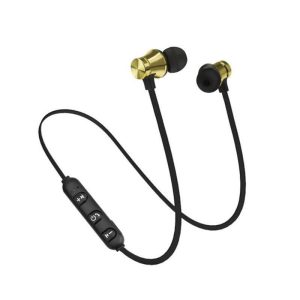 Bluetooth 4.2 Stereo Magnetic Earbuds  |   Sports Headphones Earphones & Speakers Golden