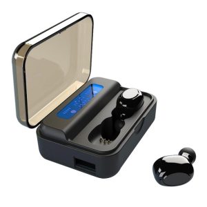 Bluetooth 5.0 Earphones Mini LCD In-ear Headphones Wireless Binaural Talk High Capacity Earbuds black  |   Bluetooth Earphones Bluetooth Earphones Black