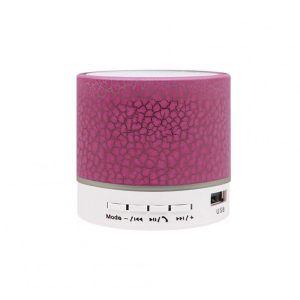 Bluetooth Speaker Colorful Light Plug-in Card Computer Mini Subwoofer Wireless Small Audio Button big crack + cable pink  |   Stereo Speakers Earphones & Speakers Button big crack + cable + Pink