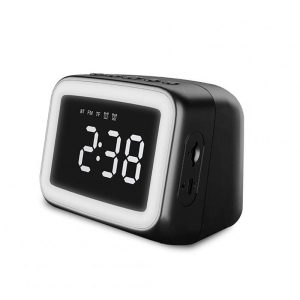 Bluetooth Speaker HD Mirror Display Led Digital Smart Alarm Clock Night Light Card FM Audio Player black  |   Stereo Speakers Earphones & Speakers Black