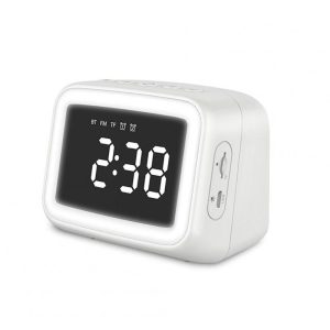 Bluetooth Speaker HD Mirror Display Led Digital Smart Alarm Clock Night Light Card FM Audio Player white  |   Stereo Speakers Earphones & Speakers Stereo Speakers