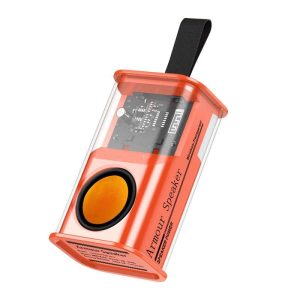 Bluetooth Speaker Portable Mini Subwoofer Stereo Small Audio Loudspeaker For Outdoor Camping Party coral orange  |   Stereo Speakers Earphones & Speakers Coral orange