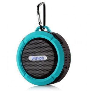 C6 Portable Ip65 Waterproof Bluetooth-compatible  Speaker Big Suction Cup Hook Stereo Outdoor Sports Tf Subwoofer Mini Speaker blue  |   Stereo Speakers Earphones & Speakers Blue