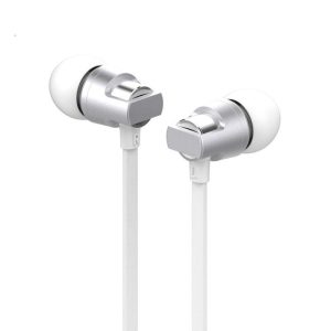 Celebrat C8 Wired Earbuds In-Ear Headphones With Heavy Bass Noise Isolating High Sound Earphones For All 3.5mm Jack silver  |   Wired Earphones Earphones & Speakers Silver