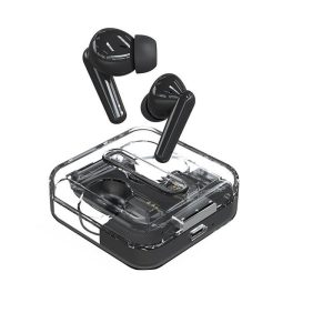 Celebrat W41 Wireless Earbuds with Transparent Charging Case Earphones in Ear Earplug Headset Black  |   Bluetooth Earphones Bluetooth Earphones Black