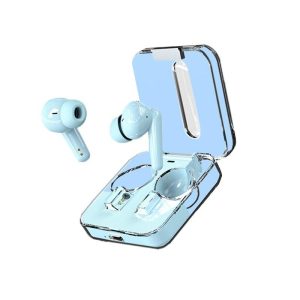 Celebrat W41 Wireless Earbuds with Transparent Charging Case Earphones in Ear Earplug Headset Blue  |   Bluetooth Earphones Bluetooth Earphones Blue