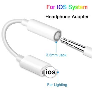 Compatible For Iphone Audio Cable Adapter 3.5mm Headphone System Adapter Cable Compatible For Iphone7/8/x Adapter white 1pc  |   Earphones Accessories Earphones & Speakers Earphones Accessories