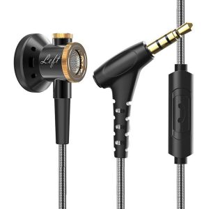 D08 Wired Earbuds In-Ear Headphones With Heavy Bass HiFi Sound Flat Head Earplug For All 3.5mm Jack 1.2 meters with mic black  |   Wired Earphones Earphones & Speakers 1.2 meters with mic black