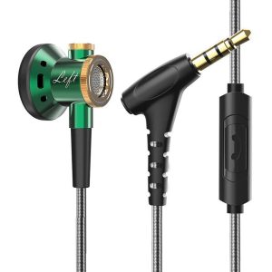 D08 Wired Earbuds In-Ear Headphones With Heavy Bass HiFi Sound Flat Head Earplug For All 3.5mm Jack 1.2 meters with mic green  |   Wired Earphones Earphones & Speakers 1.2 meters with mic green