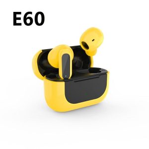 E60 Wireless Bluetooth Headphones Running Sports Music Earphones with Microphone for Android IOS Black Yellow  |   Bluetooth Earphones Bluetooth Earphones Black yellow