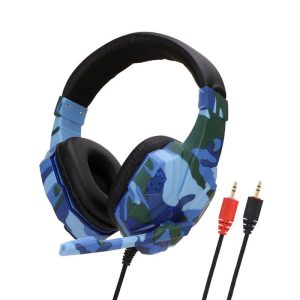 Earphone Gaming Headset Camouflage Headphones with Microphone for PC Laptop Camouflage Blue PC Edition  |   Gaming Headsets Earphones & Speakers Camouflage Blue PC Edition