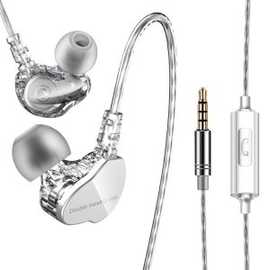 F4 Wired Earphones Heavy Bass Stereo Noise Isolating Wired Earbuds In-Ear Headphones For All 3.5mm Jack Devices 1.2 meters with mic white  |   Wired Earphones Earphones & Speakers 1.2 meters with mic white