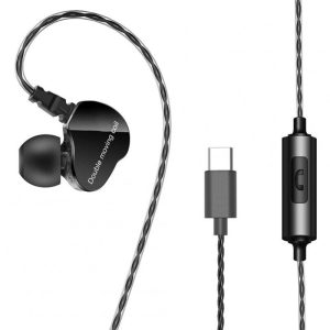 F4 Wired Earphones Heavy Bass Stereo Noise Isolating Wired Earbuds In-Ear Headphones For All 3.5mm Jack Devices 1.2M with mic black type c  |   Wired Earphones Earphones & Speakers 1.2M with mic black type c