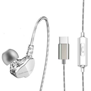 F4 Wired Earphones Heavy Bass Stereo Noise Isolating Wired Earbuds In-Ear Headphones For All 3.5mm Jack Devices 1.2M with mic white type c  |   Wired Earphones Earphones & Speakers 1.2M with mic white type c