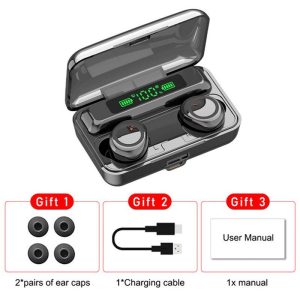 F9-3 Wireless Earbuds Waterproof Noise Canceling Earphones In-Ear Stereo Headphones With Charging Case For Sports Gaming black black circle  |   Bluetooth Earphones Bluetooth Earphones Black black circle