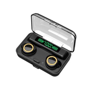 F9-3 Wireless Earbuds Waterproof Noise Canceling Earphones In-Ear Stereo Headphones With Charging Case For Sports Gaming black gold circle  |   Bluetooth Earphones Bluetooth Earphones Black gold circle