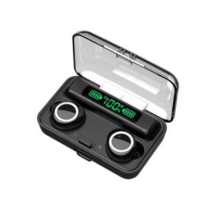 F9-3 Wireless Earbuds Waterproof Noise Canceling Earphones In-Ear Stereo Headphones With Charging Case For Sports Gaming black white circle  |   Bluetooth Earphones Bluetooth Earphones Black white circle