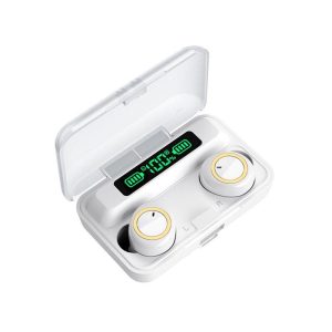 F9-3 Wireless Earbuds Waterproof Noise Canceling Earphones In-Ear Stereo Headphones With Charging Case For Sports Gaming white gold circle  |   Bluetooth Earphones Bluetooth Earphones Bluetooth Earphones