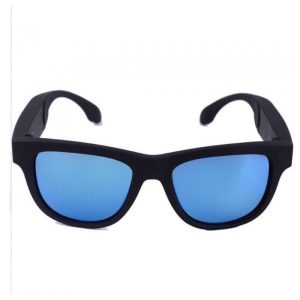 G1 Bone Conduction Music Playing Headset Polarized Glasses Sunglasses Black frame blue lens  |   Bluetooth Earphones Bluetooth Earphones Black frame blue lens