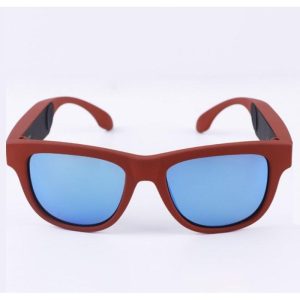 G1 Bone Conduction Music Playing Headset Polarized Glasses Sunglasses Red frame blue lens  |   Bluetooth Earphones Bluetooth Earphones Bluetooth Earphones