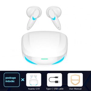 G10 Tws Bluetooth-compatible 5.1 Gaming Headset Low Latency Ultra-long Battery Life Touch-sensor Sports Wireless Headset elegant white  |   Bluetooth Earphones Bluetooth Earphones Bluetooth Earphones