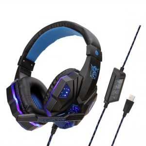 Gaming Headphone USB5.1 stereo game light headset Folding Headset for Gamer dark blue  |   Gaming Headsets Earphones & Speakers Dark blue