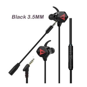 Gaming Headset With Double Detachable MIC Microphone Sets For PS4 PC Laptop Black 3.5MM interface  |   Gaming Headsets Earphones & Speakers Black 3.5MM interface