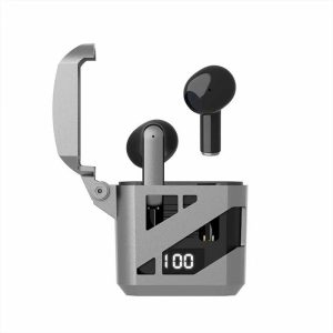 GT02 Wireless Earphones Noise Canceling Headphones Cool Mechanical Style Charging Case Earbuds Ultra Long Playtime Earphones black  |   Bluetooth Earphones Bluetooth Earphones Black