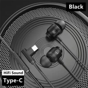 Headphones Wired Built-in Call Control Clear Audio In-Ear Earbuds For Most 3.5mm Plug Devices black type-C  |   Wired Earphones Earphones & Speakers Black type-C