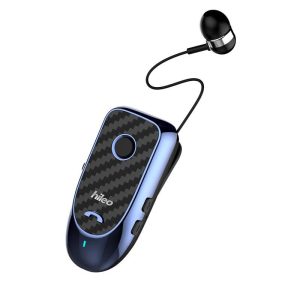 Hi60 Wireless Bluetooth Headset Call Reminder Vibration Clip Lavalier Business Headphone blue  |   Sports Headphones Earphones & Speakers Blue