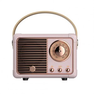 HM11 Retro Speakers Audio Home Outdoor Stereo Speaker Portable Wireless Speaker For Home Kitchen Office Travelling pink  |   Stereo Speakers Earphones & Speakers Pink