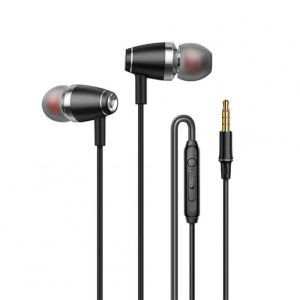 In-ear Headset Wire-controlled Smart Call Earphone with Microphone All-metal Bass Music Headphones for Android V1 Black  |   Wired Earphones Earphones & Speakers Black