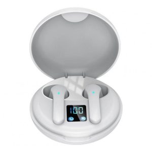 Js82 Mini Wireless Bluetooth-compatible 5.0 Headphones Tws Digital Display Touch-control Noise Cancellation Sports Headset White  |   Bluetooth Earphones Bluetooth Earphones Bluetooth Earphones