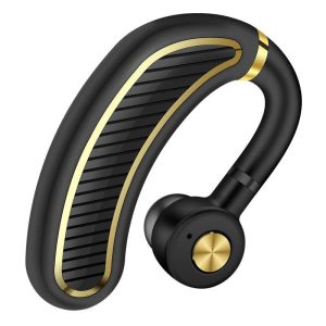 K21 Business Bluetooth  5.0  Headset Hanging Ear Type Long Standby Noise Cancelling No-Delay Sports Wireless Earphone Black Gold  |   Sports Headphones Earphones & Speakers Black Gold